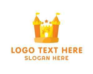 Party Planner - Orange Bounce Castle Playhouse logo design