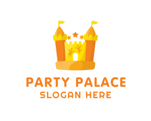 Orange Bounce Castle Playhouse logo design