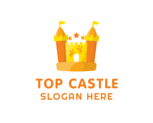 Orange Bounce Castle Playhouse logo design