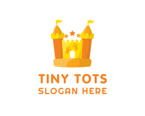 Toddler - Orange Bounce Castle Playhouse logo design