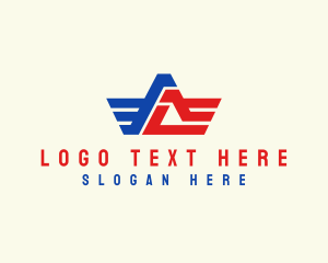 Flight - Eagle Wings Letter A logo design
