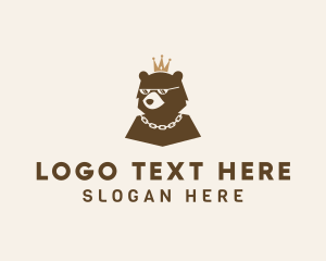 Singer - Grizzly Bear Crown logo design