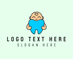 Tooth - Cute Baby Tooth logo design