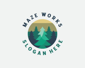 Pine Tree Forest logo design