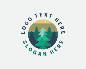 Eco - Pine Tree Forest logo design