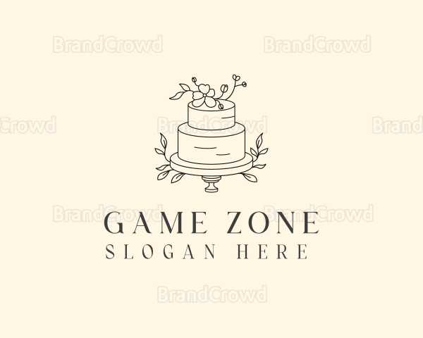 Wedding Floral Cake Logo