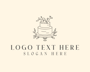 Cake - Wedding Floral Cake logo design