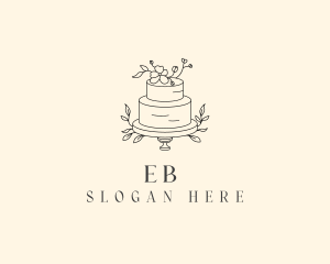 Wedding Floral Cake Logo