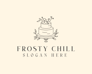 Wedding Floral Cake Logo