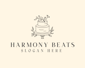 Wedding Floral Cake Logo