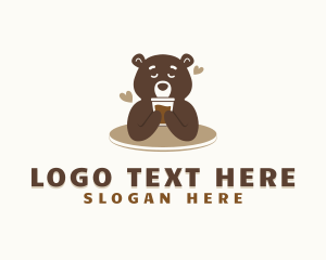 Brown - Coffee Bear Latte logo design
