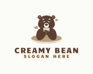 Latte - Coffee Bear Latte logo design