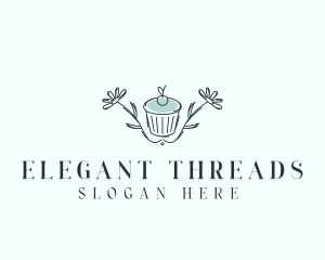 Cupcake Floral Bakery logo design