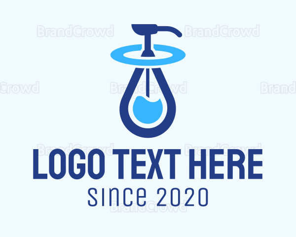 Blue Liquid Sanitizer Logo