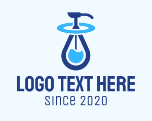 Dishwashing Liquid - Blue Liquid Sanitizer logo design