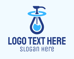 Blue Liquid Sanitizer Logo