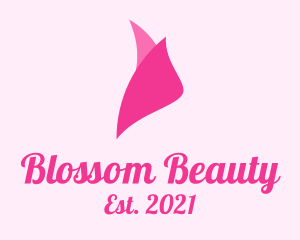 Petals - Pink Rosebud Petals logo design