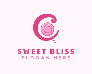 Sugar - Candy Lollipop Letter C logo design