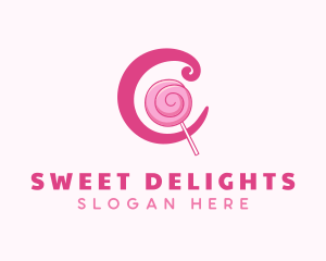 Lollipop - Candy Lollipop Letter C logo design