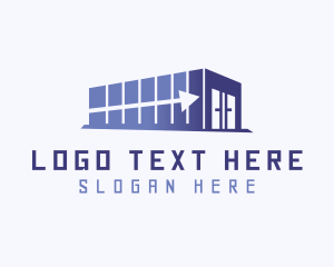 Logistics - Arrow Shipping Container logo design