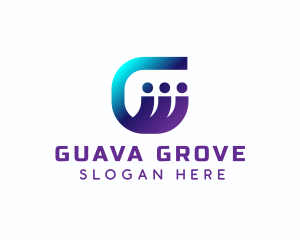 Modern Group Wave Letter G logo design