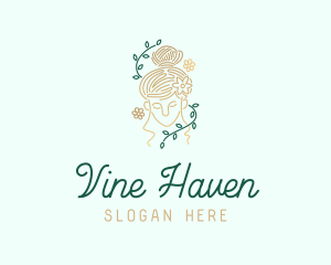 Vine Woman Beauty logo design