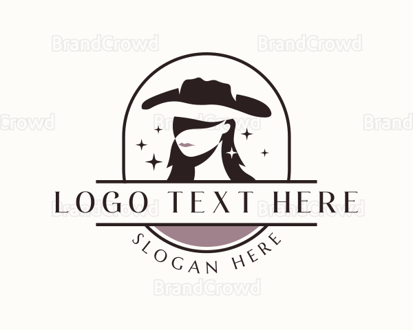 Woman Hat Fashion Logo
