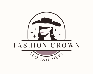 Woman Hat Fashion logo design