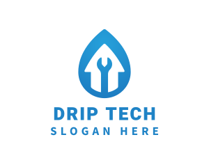 Water Drop House Repair logo design