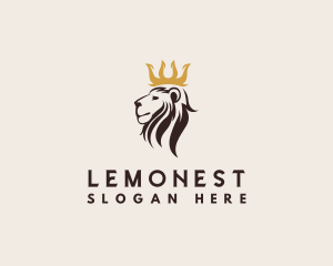 Lion - Royal Lion Crown logo design