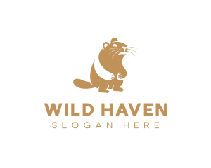 Beaver Wildlife Animal logo design