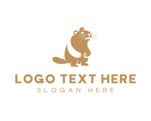 Red Panda - Beaver Wildlife Animal logo design