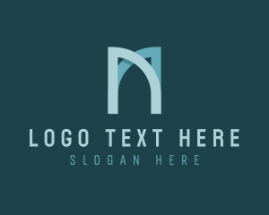 Door - Modern Arch Letter M logo design
