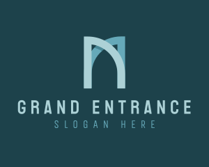 Entrance - Modern Arch Letter M logo design