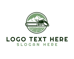 Logging - Chain Saw Lumberjack Logging logo design