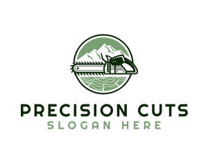 Chain Saw Lumberjack Logging Logo