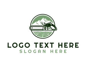 Chain Saw - Chain Saw Lumberjack Logging logo design