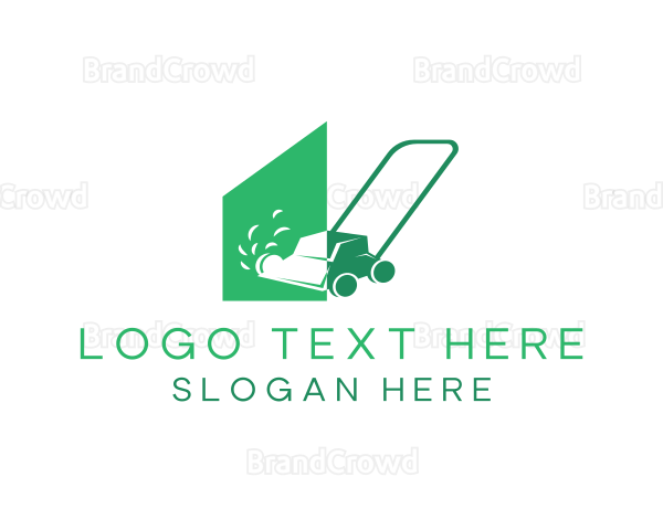 Lawn Mower Gardening Logo