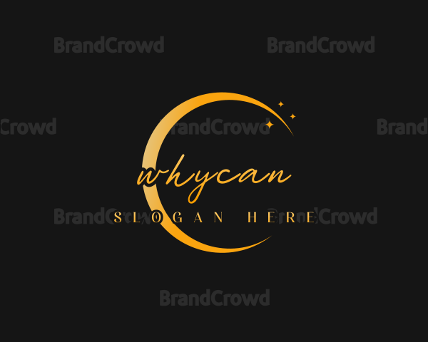 Elegant Crescent Moon Logo