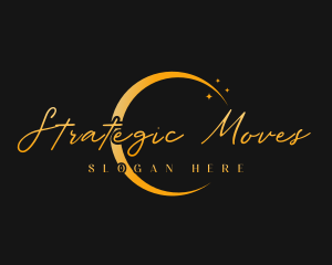 Elegant Crescent Moon Logo