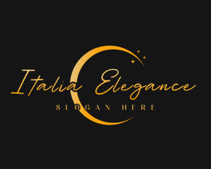 Elegant Crescent Moon logo design