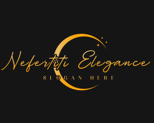 Elegant Crescent Moon logo design