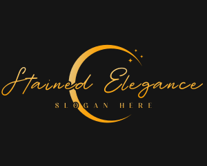 Elegant Crescent Moon logo design