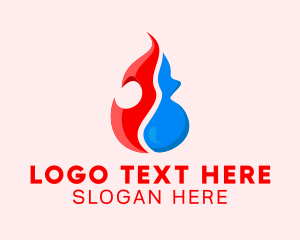 Blazing - Fire Water Energy logo design