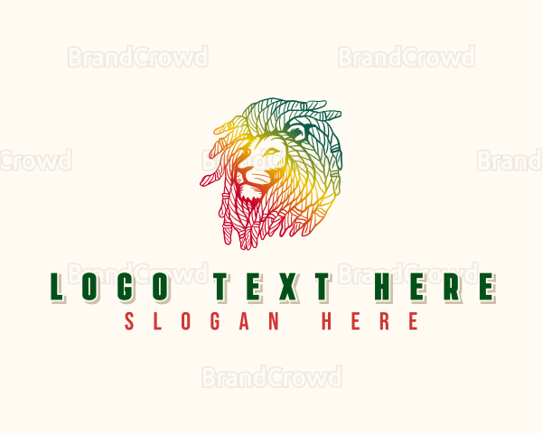 Reggae Lion Dreadlocks Logo