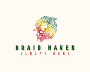 Reggae Lion Dreadlocks logo design