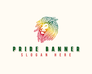 Reggae Lion Dreadlocks logo design