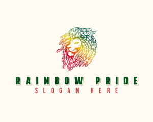 Reggae Lion Dreadlocks logo design