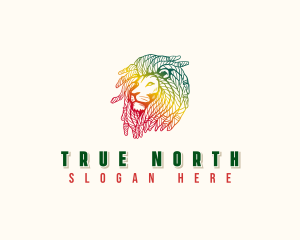 Reggae Lion Dreadlocks logo design