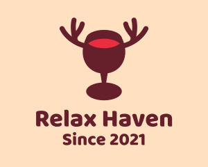 Elk - Moose Wine Glass logo design